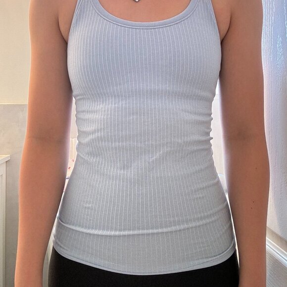 Lululemon light blue racerback athletic tank top - Picture 2 of 6